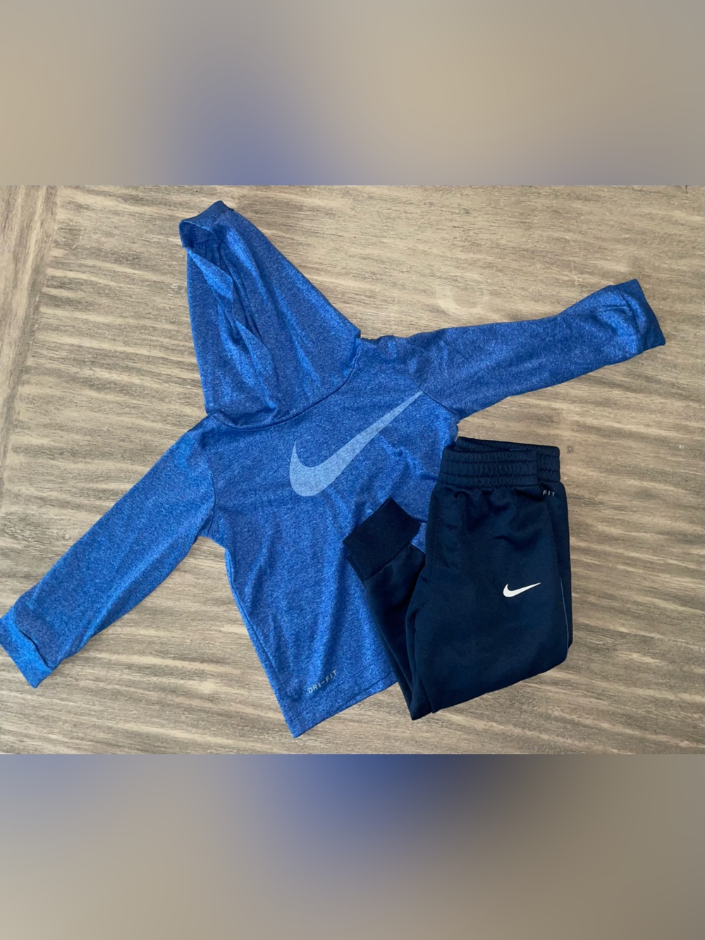 Nike Blue Hoodie and Navy Joggers Kids Set
